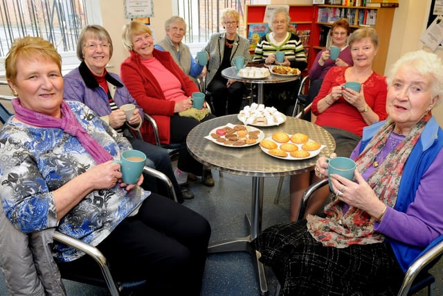 Towns Womens Guild members at a coffee and open morning at All Saints Community Centre in 2015.