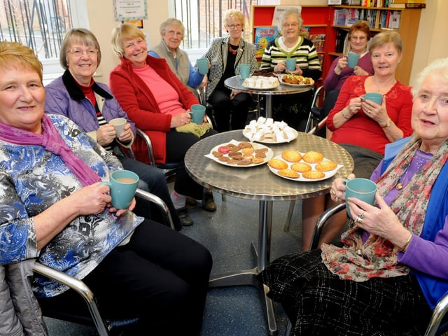 Towns Womens Guild members at a coffee and open morning at All Saints Community Centre in 2015.