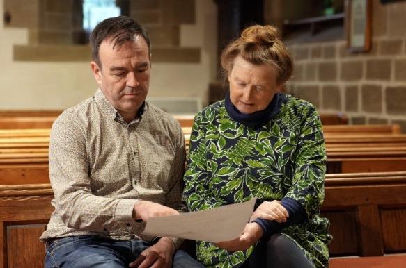Ruth meets Owen Roberts, curator of Eyam Museum, to discuss how the plague began (photo: 5 Broadcasting Limited Voltage TV)