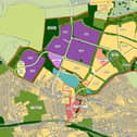 Clowne Garden Village site map from the initial planning application in 2017.