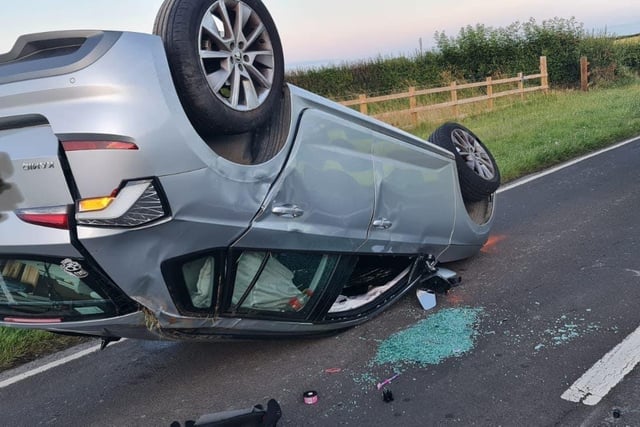 On Sunday, July 3, crews from Bolsover Fire Station were called to a crash at Palterton. Despite the car being flipped onto its roof, they were able to free the driver - who had not suffered any serious injuries.
