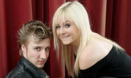 Daniel Woolley and Olivia Fleming in Grease at  Brookfield School, Chesterfield, in 2010.