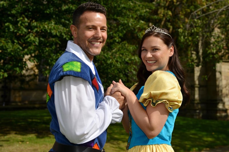 Jack And The Beanstalk pantomime. Pictured, from left, are Lee Latchford-Evans as Jack and Andrea Valls as Princess Jess.