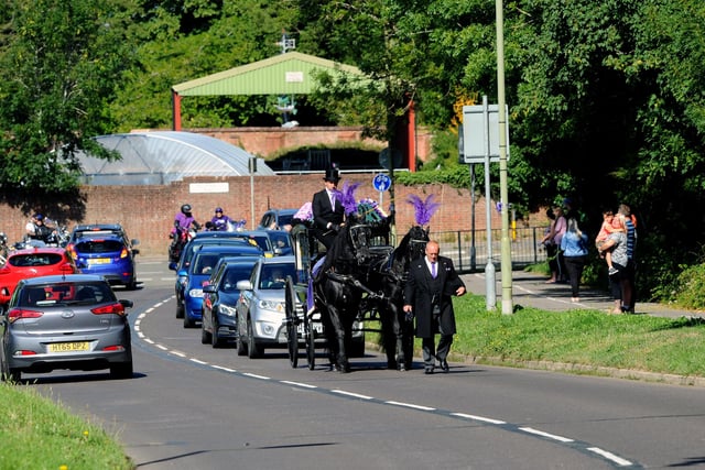 The funeral of Louise Smith took place on Friday, July 10, with a procession around Leigh Park and past Havant Academy. Picture: Sarah Standing (100720-5509)
