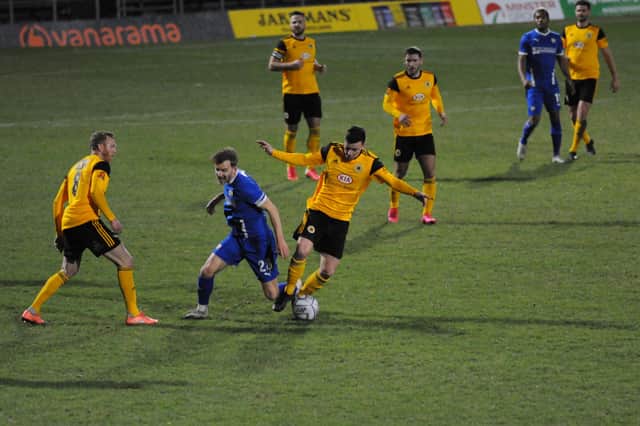 Martin Smith in action for Chesterfield on his debut.