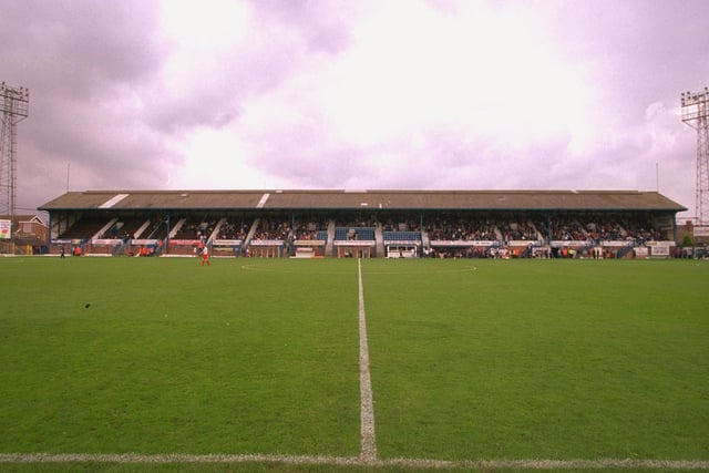 The view of Saltergate on 30 Sep 2000 ahead of a match with Macclesfield Town.