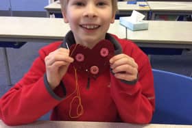Pupils at Hasland Junior School have made fabric hearts for patients and families cared for by Ashgate Hospicecare.