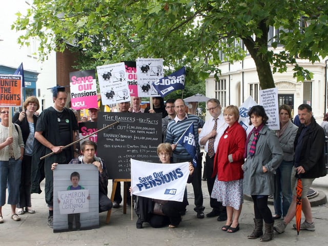 Teachers demonstration to 'Save our Pensions' in 2011