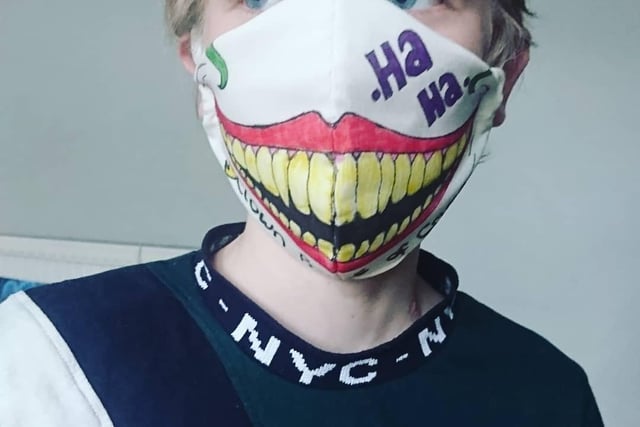 Abi Franklin's son wore a Joker mask to scare people into staying 2m away
