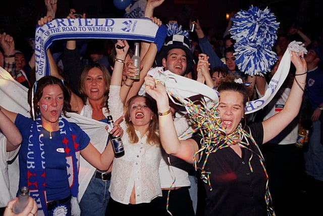 Chesterfield fans danced the night away at the Bradbury nightclub despite the result.