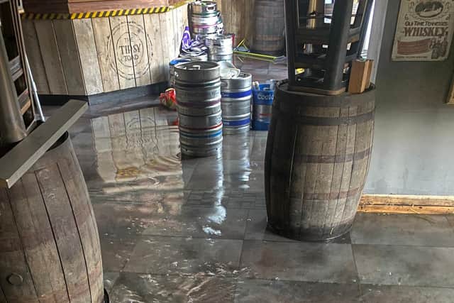 Up to six inches of water flooded the bar.