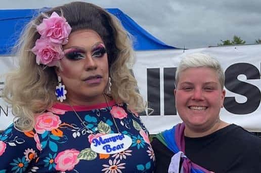 Drag queen Mamma Bear at Chesterfield Pride 2022 (photo: Jade Leanne Arrand)