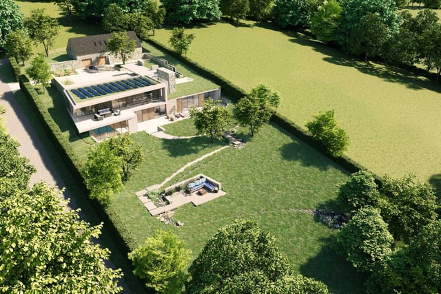 The planning permission has been granted to build a large modern villa on the land with an eco-friendly, carbon neutral design and 7,700 sq ft of living accommodation.