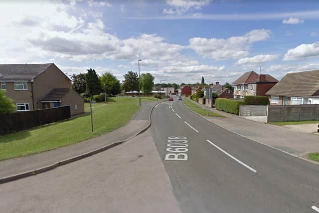 A section of Chesterfield Road, North Wingfield, was closed while emergency teams tackled the fire. Image: Google Maps.
