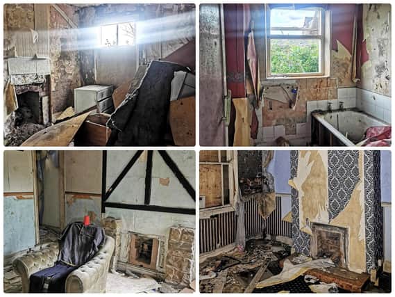 These photos show what the derelict house looks like now.