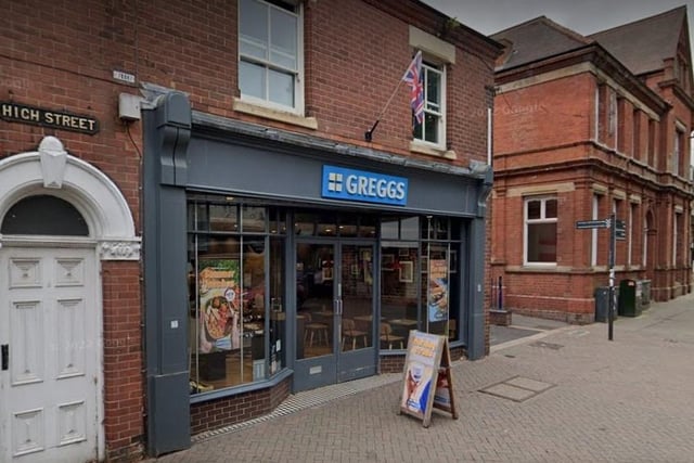 Greggs on  High Street in Swadlincote has also been rated 4.1 on Google Reviews.