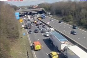 Two two lanes are currently closed and traffic is queueing due on M1 Northbound between J30 A616 (Worksop / Sheffield South) and J31 A57 Worksop Road (Sheffield / Worksop).