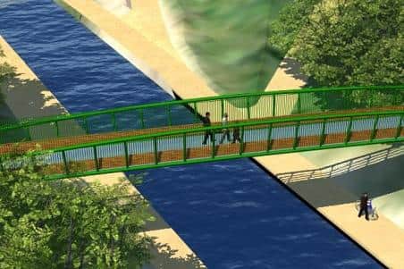 The community green space will be centred around the new Trans Pennine Trail bridge near Eckington Road. (Photo: Chesterfield Canal Trust)
