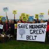 Campaigners against plans for solar farms between Smalley and Denby.