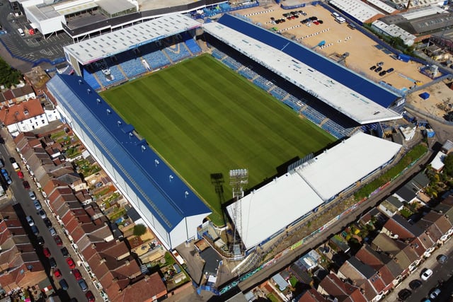 Fratton Park's last remaining floodlight, soon to be removed