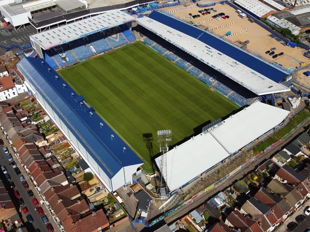 Fratton Park's last remaining floodlight, soon to be removed