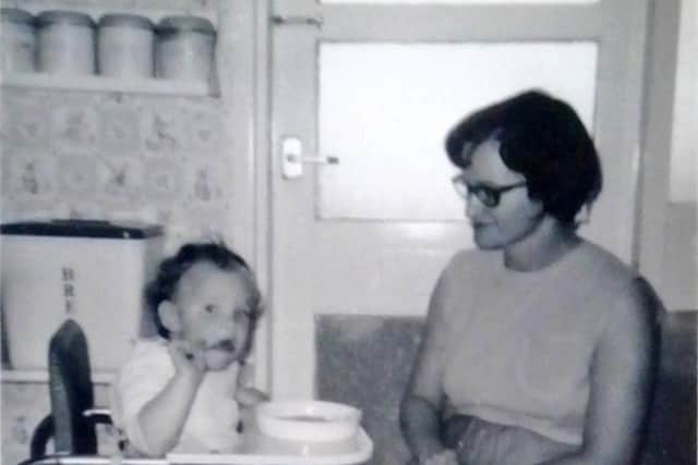Ruth Holliday with her daughter Margaret (Maggie) in the late Sixties.