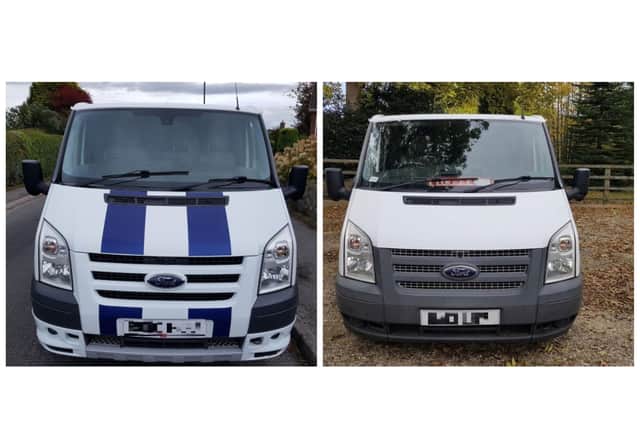 Two Ford Transit vans have been stolen, one with a partial number plate of R010 and another MA13.