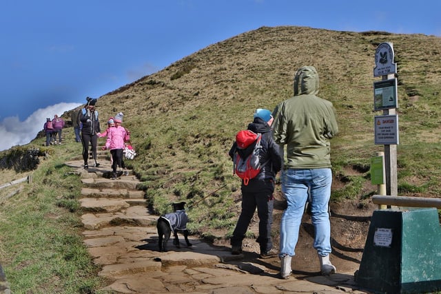 Take the easy National Trust walking trail and see the fantastic views revealed from Mam Tor.