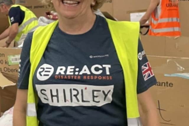Shirley has spent a week in a Polish warehouse volunteering with RE:ACT to support Ukrainians.