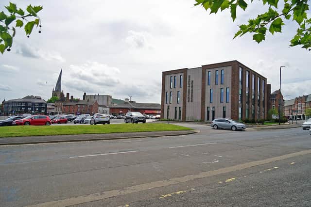 Concerns have been raised about exits from Chesterfield's Donut roundabout after construction of the new enterprise centre.