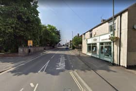 Derbyshire police closed Nottingham Road at Alfreton after a car collided with a moped. Image: Google.