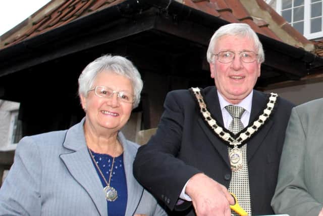 Archive photo of Ken and Freda Walker, while he was serving as chairman of Bolsover Council.