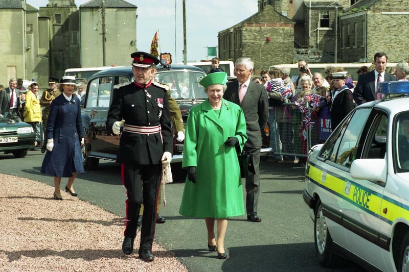 The crowds gathered to get a glimpse of the Royal visitor in 1993.