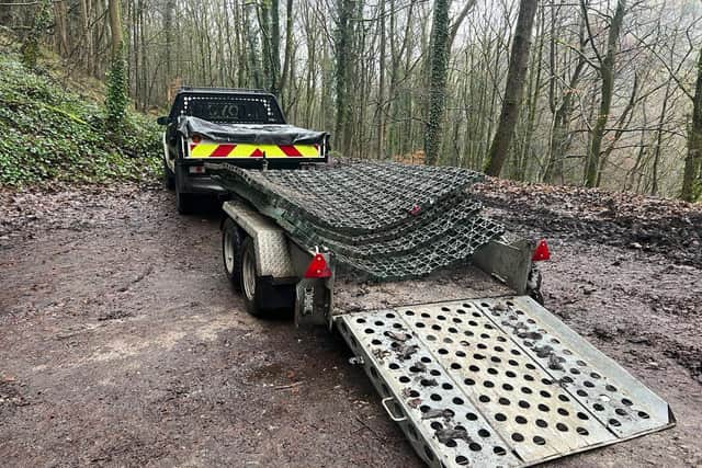 PDNPA has removed areas of plastic matting which had been laid down without planning consent. (Photo: Contributed)