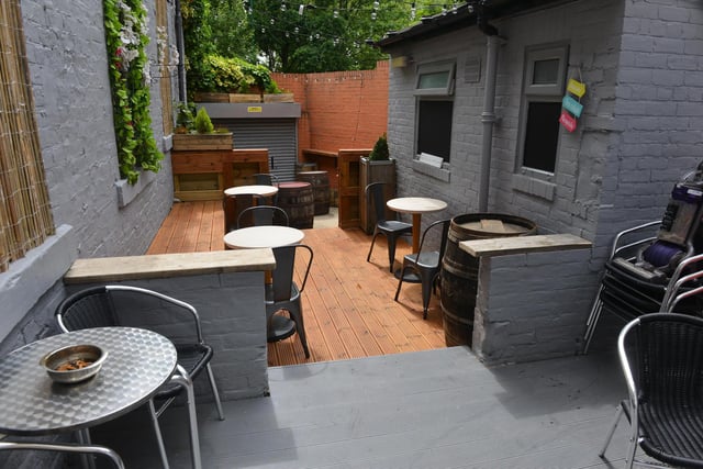 The new outdoor seating area will help customers stick to social distancing guidelines.