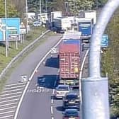 There are long delays to commuters on the M1 this morning, after a vehicle broke down at Junction 28 in Tibshelf.