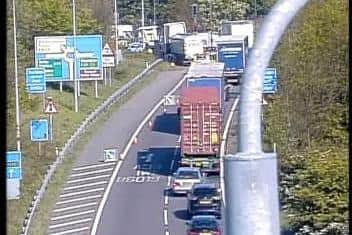 There are long delays to commuters on the M1 this morning, after a vehicle broke down at Junction 28 in Tibshelf.