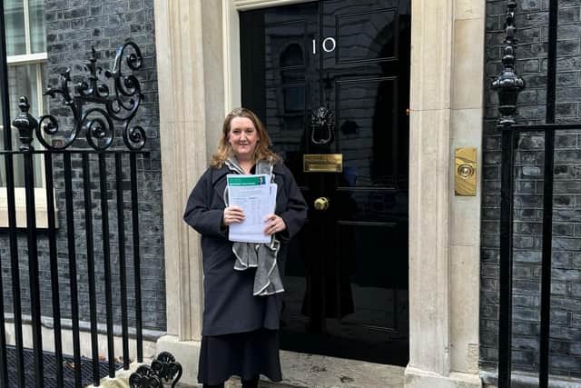 Derbyshire Dales MP Sarah Dines presented a petition with thousands of signatures to the office of the Prime Minister. (Photo: Contributed)