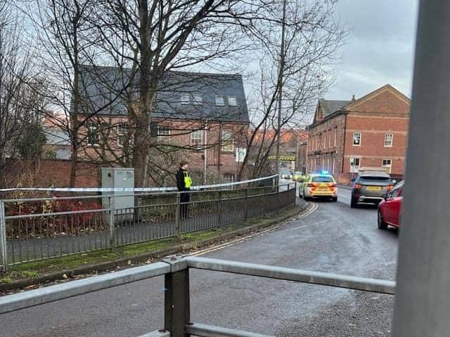 The cordon remained in place for some time on Saturday as officers investigated the incident.