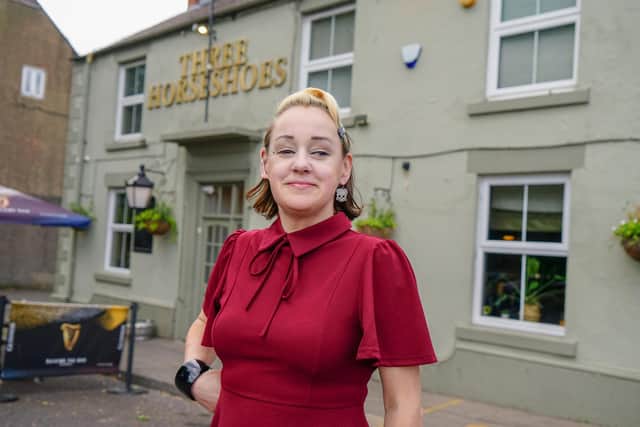 Rebecca Hurd, who has been a landlady at various pubs for almost 30 years, is now running the Three Horseshoes pub at Brimington.