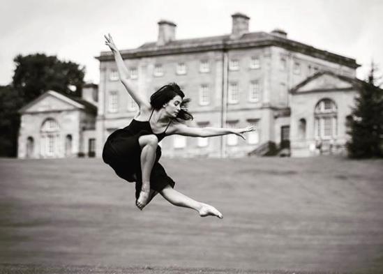 Ballet dancer using Cusworth Hall as her backdrop - taken by @atmospheric_images