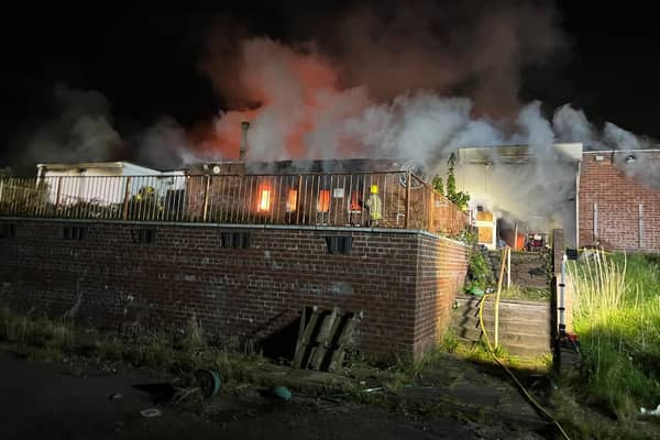 An investigation has been launched into the cause of the fire at the disused former social club on Dade Avenue, Inkersall