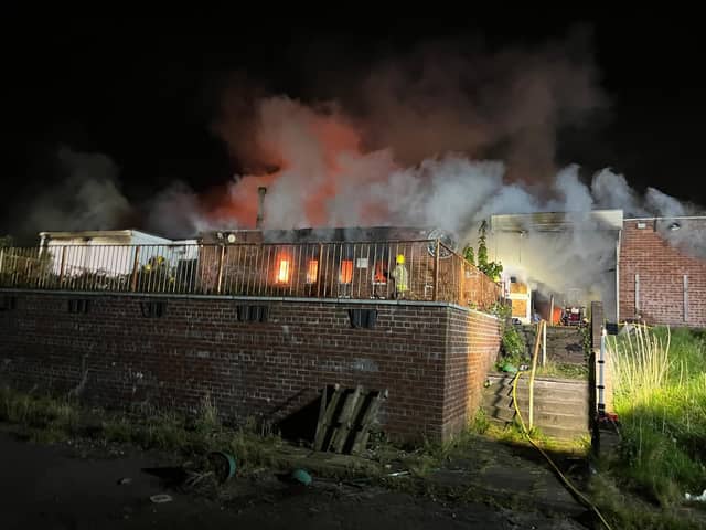 An investigation has been launched into the cause of the fire at the disused former social club on Dade Avenue, Inkersall