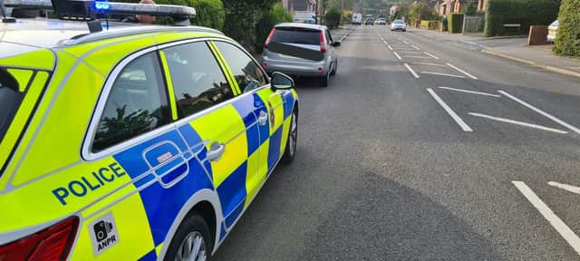 The disqualified Fiesta driver was caught on the school run yesterday (picture: Derbyshire RPU)