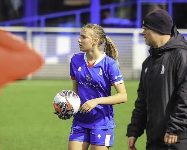 Lily Naylor was awarded player of the match. Pic: Michael South Photography.