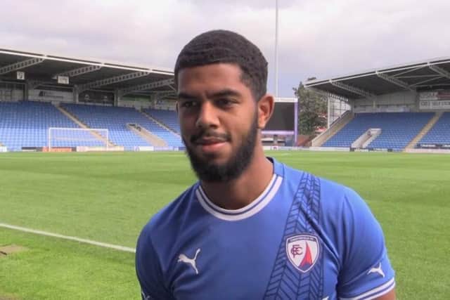 Miguel Freckleton made his Chesterfield debut against Aldershot Town on Saturday.