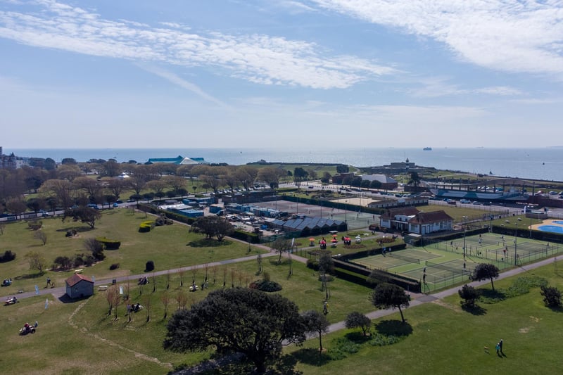 Southsea Tennis Club. Aerial shots of Southsea taken by Solent Sky Services and Oliver Collins on April 17.