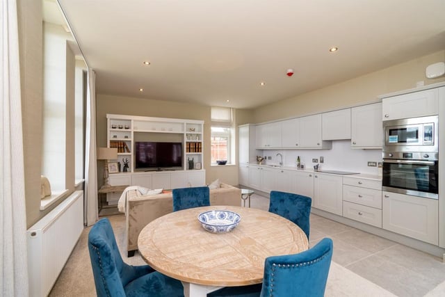 Inside a two bedroom penthouse style apartment in Royal Haslar, Gosport, in 2021. It is on sale for £510,000. Picture: Fox and Sons