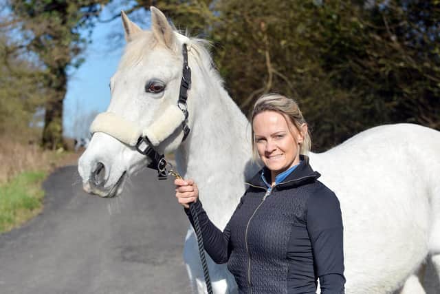 Leanda Calvert's horse Bella was injured by car on Crow Lane.