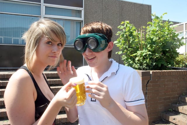 This Springwell school health day took place in 2009, with Jes Jackson and Garrett Nixon pictured